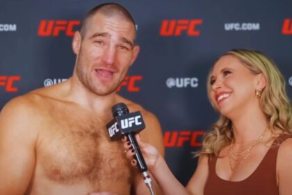 Sean Strickland giving interview