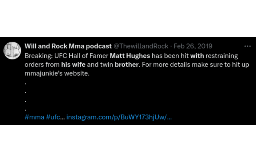 "Matt Hughes Responds: Addressing Allegations from Family"