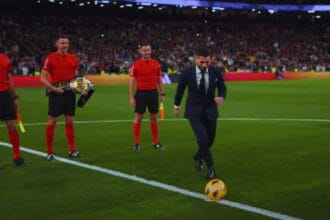 "UFC's Ilia Topuria Stuns Real Madrid Crowd with Title Victory Kickoff: Controversy and Celebration Collide!"