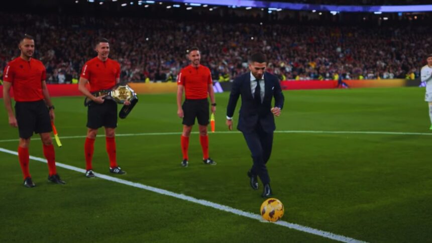 "UFC's Ilia Topuria Stuns Real Madrid Crowd with Title Victory Kickoff: Controversy and Celebration Collide!"