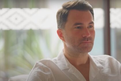 "Eddie Hearn's Shocking Mishap: Head Split Open in Celebration Gone Wrong!"