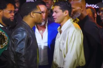 "Devin Haney and Ryan Garcia's Explosive Faceoff Ignites Controversy Ahead of April Title Bout!"