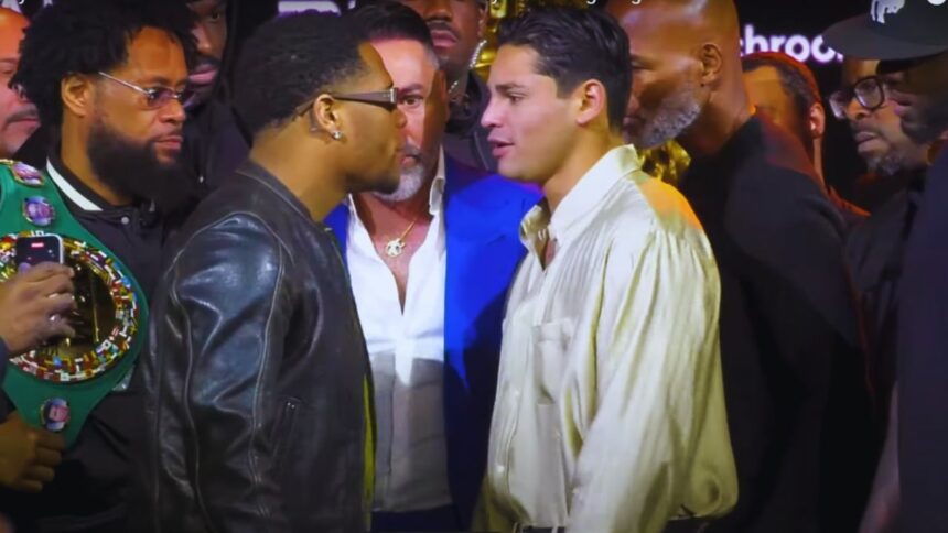 "Devin Haney and Ryan Garcia's Explosive Faceoff Ignites Controversy Ahead of April Title Bout!"