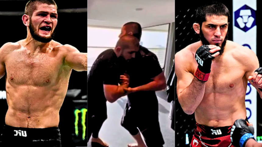 "Stunning UFC Moment: Makhachev and Nurmagomedov's Epic Wrestling Session Mesmerizes MMA Fans!"
