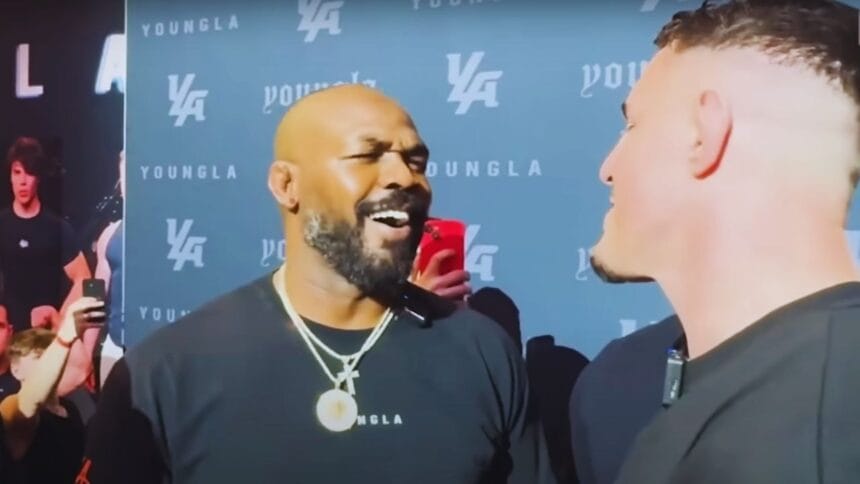 Watch Tom Aspinall, Jon Jones come face-to-face for first time: ‘Are we going to do this?’