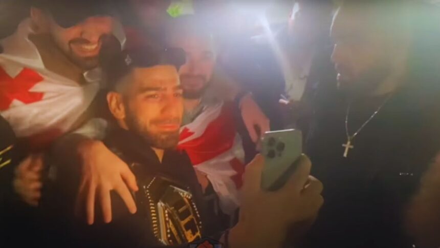 Watch Ilia Topuria get swarmed by fans at crazy Georgia homecoming