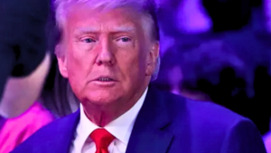 "Trump Attends UFC 299 After Georgia Rally: Calls Fighting 'Easier Than Politics'"

